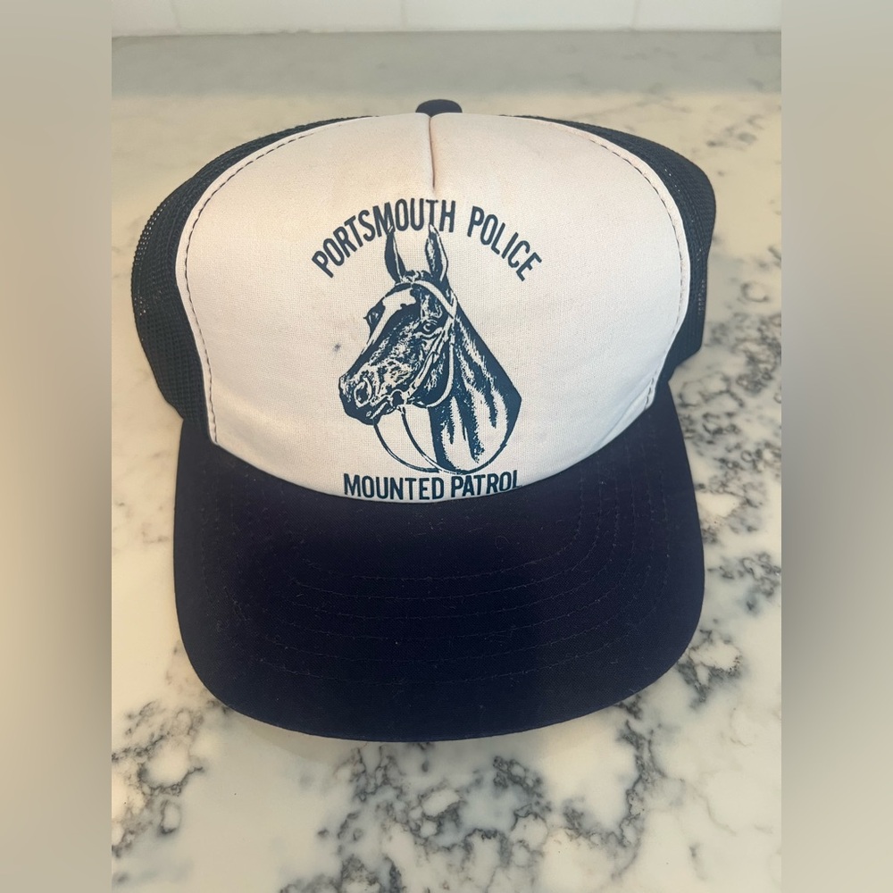 Portsmouth Police Mounted Patrol Novelty Snapback Hat Trucker Cap Vintage
